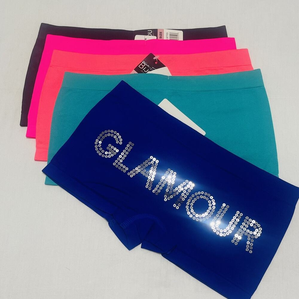 Lot Of 5 Women Boyshorts‎ Boxers Panties Lightweight Underwear GLAMOUR One Size